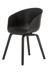 Macey Chair Black with Black Legs