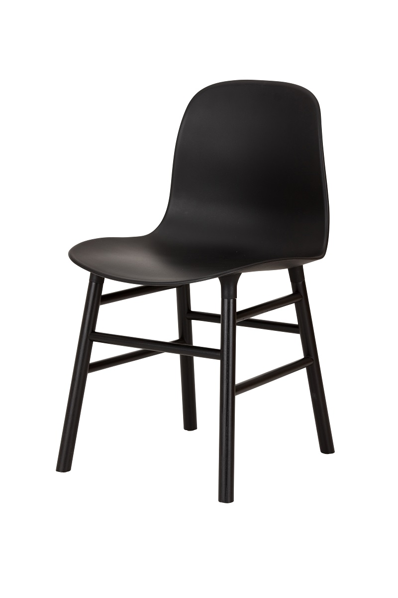 Replica Form Dining Chair with Black Timber Legs