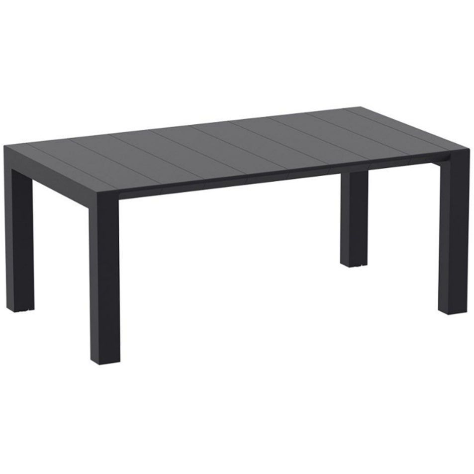 Vegas Medium Black Outdoor Table by Siesta - 180 cm or 220 cm - Made in Europe


