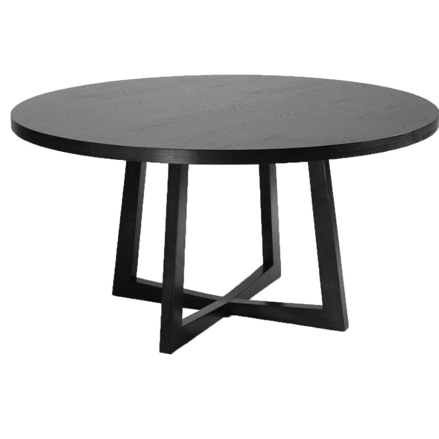 Replica Designer Dining Table; Replica Brad Ascalon Dining Table Black; Round Table; Black Table